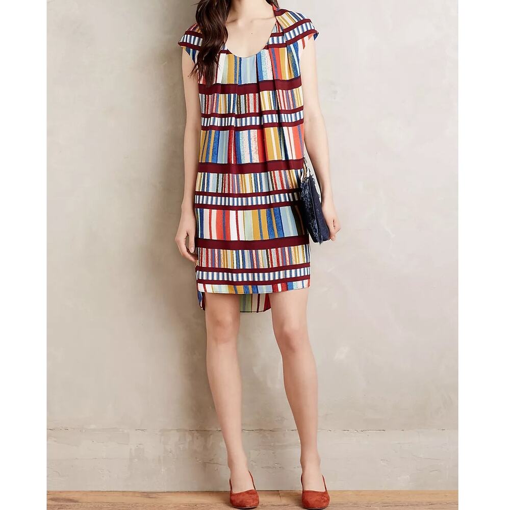 ANTHROPOLOGIE MAEVE NWT Au Revoir Library Bookshelf Tunic Shift Dress Size 0